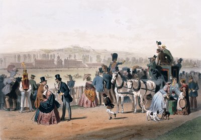 Racecourse at the Bois de Boulogne by Eugene Charles Francois Guerard